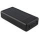 Портативное зарядное Power Bank UKC-8058 60000 mah с кабелями и солнечной панелью (черный)