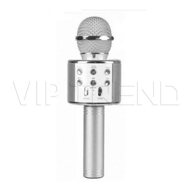 Микрофон - караоке 2 в 1 (Беспроводной микрофон W 858) (Silver)