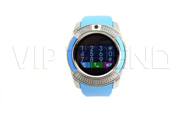 Смарт - часы Smart Watch V8 (умный часы с камерой, голубой)