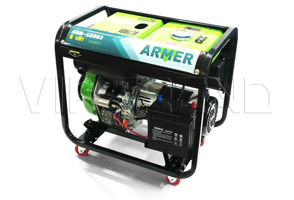 Генератор дизельный ARMER ARM-GD003 8 кВт с электрическим запуском, 220V/380V, медная обмотка