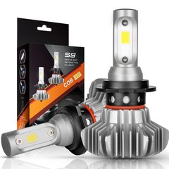 LED лампы H7 6500K S9 3800 Lm автомобильные светодиодные лампы