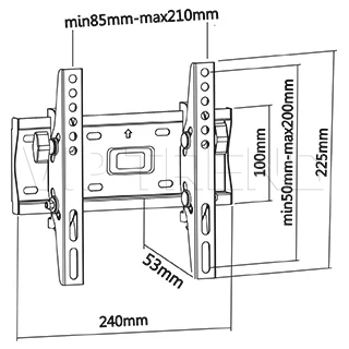 Кронштейн от 13 до 42 дюйма, настенное крепление для телевизора Opera PLN08-22T | кронштейн на стену до 35 кг