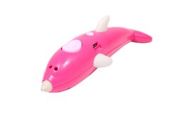 Акумуляторна 3D ручка Wm-9903 для дітей з трафаретами і пластиком для малювання 3Д Pen Дельфін рожевий