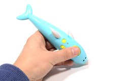 Акумуляторна 3D ручка Wm-9903 для дітей з трафаретами і пластиком для малювання 3Д Pen Дельфін синій