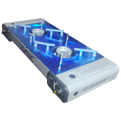 Газова туристична плита під цанговий балон Rsonic Double Burner на дві конфорки, з п'єзорозингом