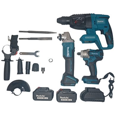 Набор инструмента Makita 3 в 1 36V / 5A Шуруповерт, Болгарка, Перфоратор